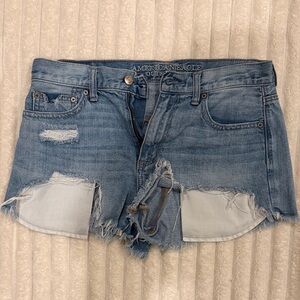 American Eagle Outfitters Ripped Blue Jean Shorts